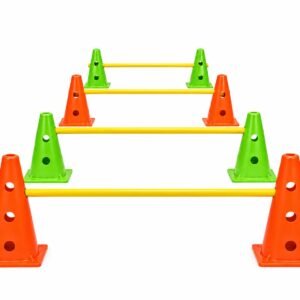 15" Cone Hurdle Set (10 Cone 5 Pole) (15 inch Cones with 2.5 feet Pole)